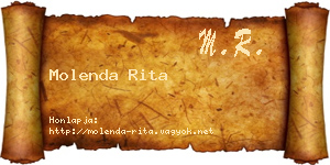 Molenda Rita névjegykártya
