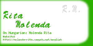 rita molenda business card